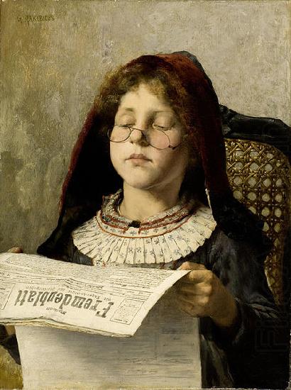 Georgios Jakobides Girl reading china oil painting image